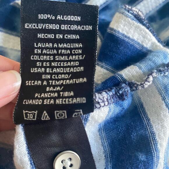 Naxos by Civil Society Mens Indigo Marbled Button Up Knit Shirt Sz XL - Picture 11 of 11